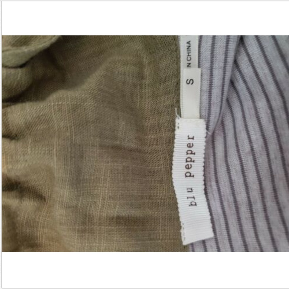 Blu Pepper Sz Small S Womans Jacket Linen Blend - Picture 7 of 7